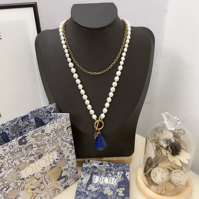 Dior飾品 迪奧經典熱銷爆款復古金色女項鏈  zgd1143
